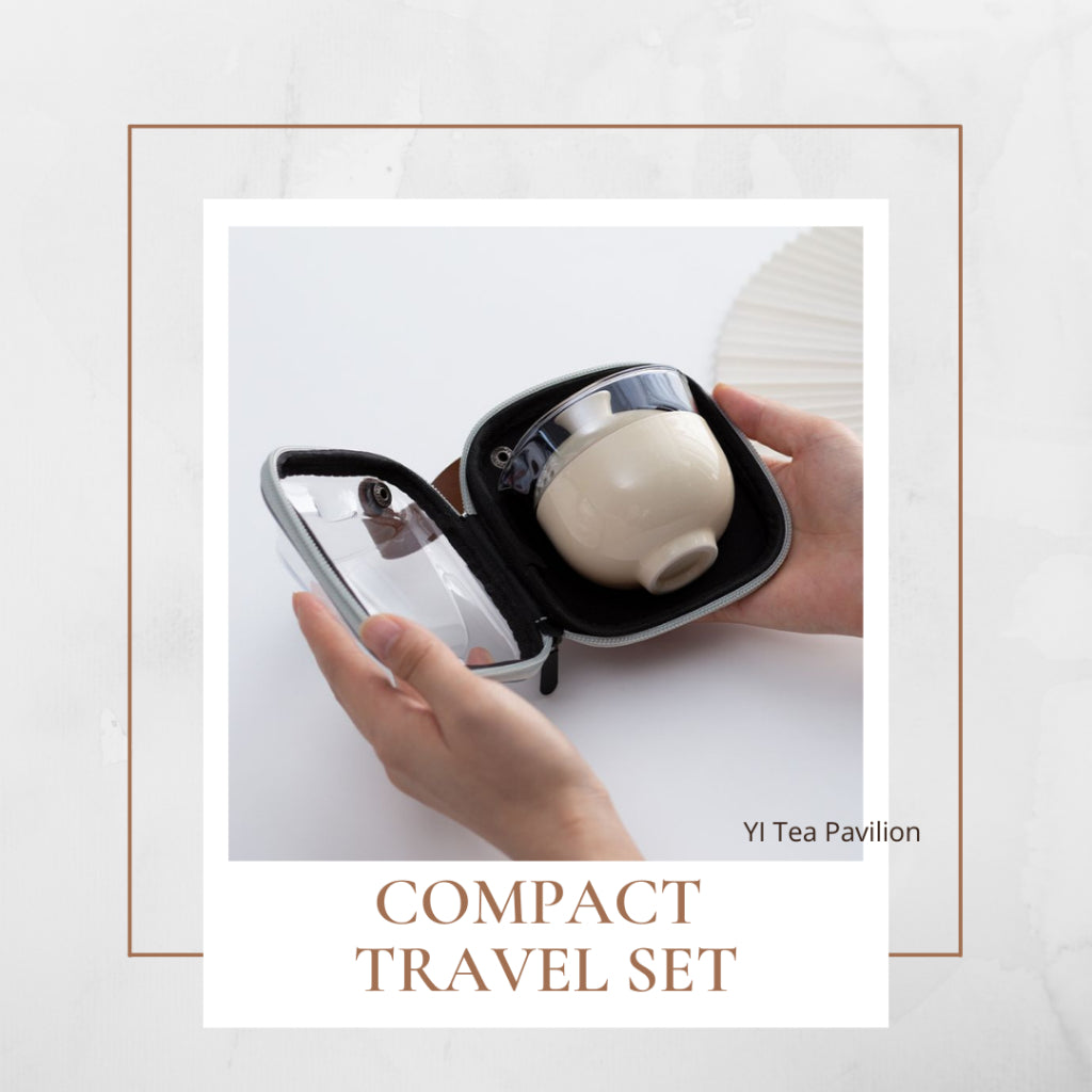 CREAM Chinese Tea Set Travel Set Compact Tea Gift Set Kungfu Tea Set 便携式旅行茶具户外功夫茶具盖碗茶具礼盒款