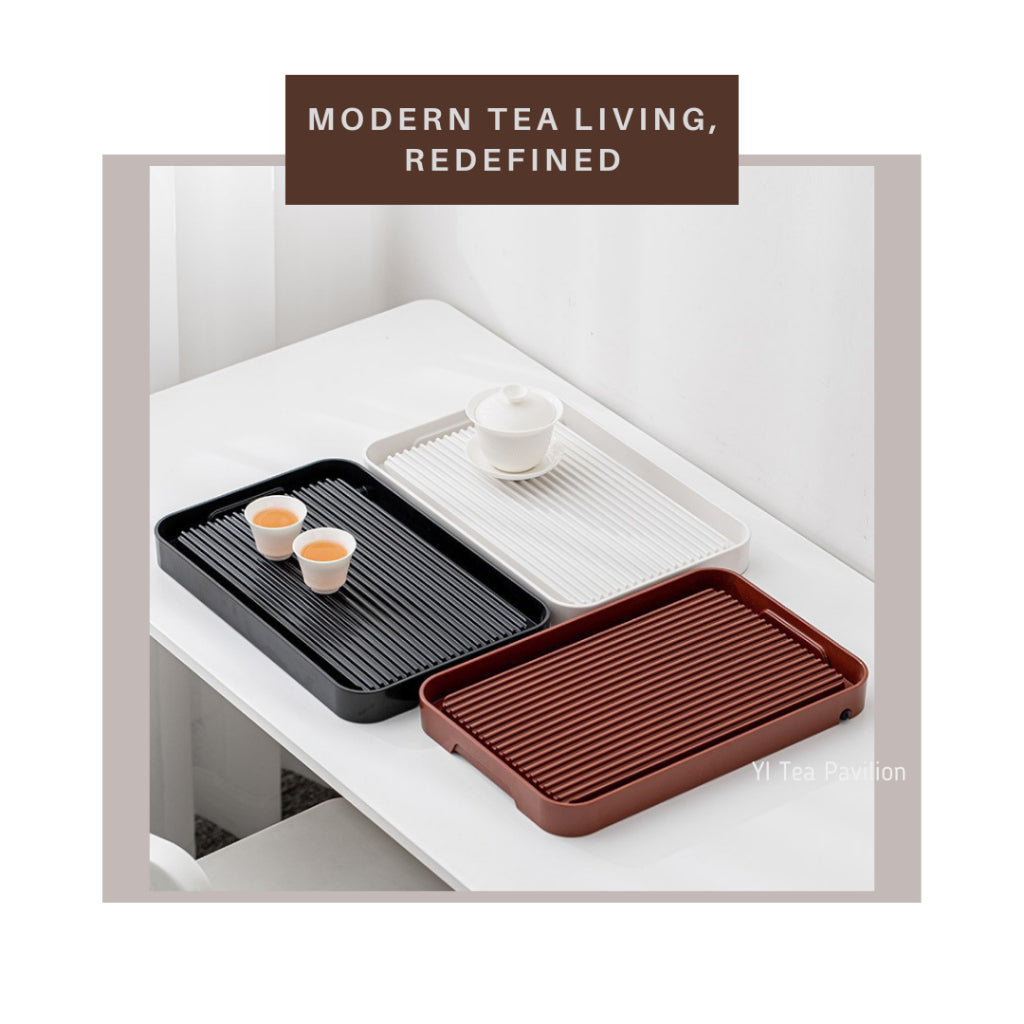 Modern Zen Tea Tray – Minimalist Elegance with Practical Drainage 简约禅意茶盘|现代茶生活的理想之选