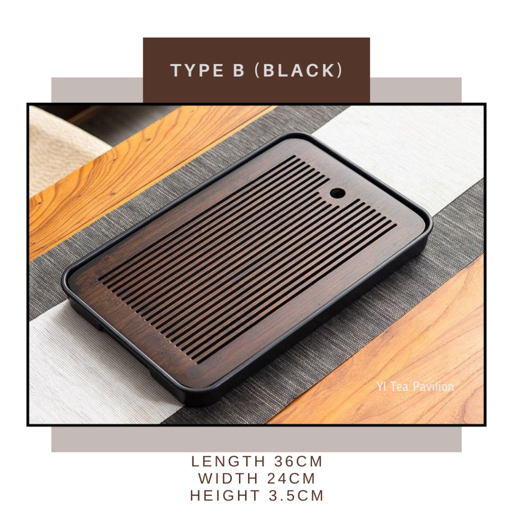Elegant and Functional Tea Trays for a Clean Brewing Experience  优雅实用的茶盘,保持泡茶区域清洁  新款茶盘:排水、干泡、储水两用