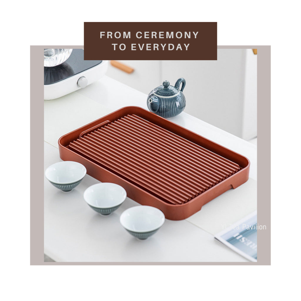 Modern Zen Tea Tray – Minimalist Elegance with Practical Drainage 简约禅意茶盘|现代茶生活的理想之选