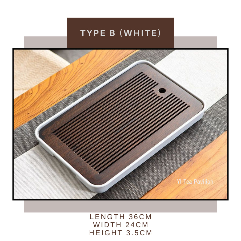 Elegant and Functional Tea Trays for a Clean Brewing Experience  优雅实用的茶盘,保持泡茶区域清洁  新款茶盘:排水、干泡、储水两用
