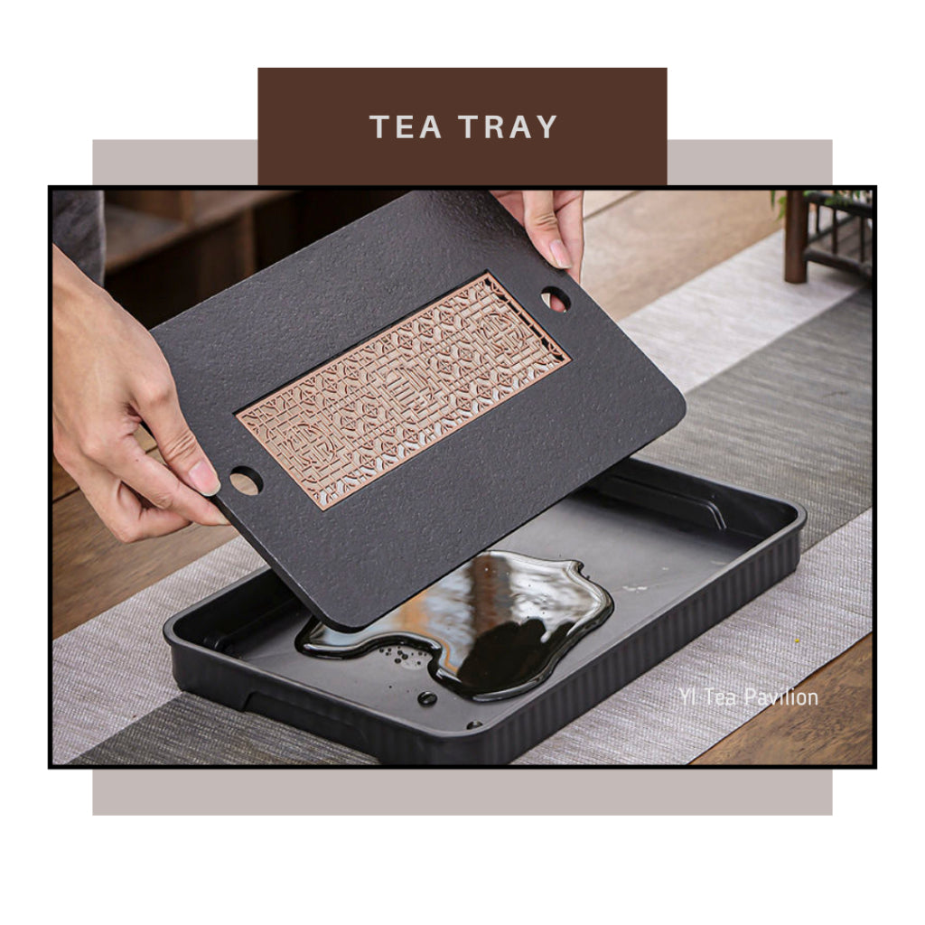 Elegant and Functional Tea Trays for a Clean Brewing Experience  优雅实用的茶盘,保持泡茶区域清洁  新款茶盘:排水、干泡、储水两用