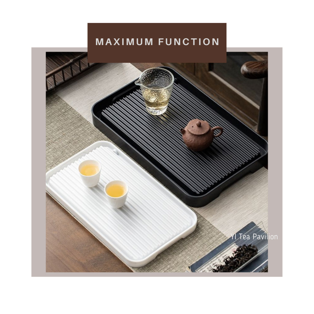 Modern Zen Tea Tray – Minimalist Elegance with Practical Drainage 简约禅意茶盘|现代茶生活的理想之选