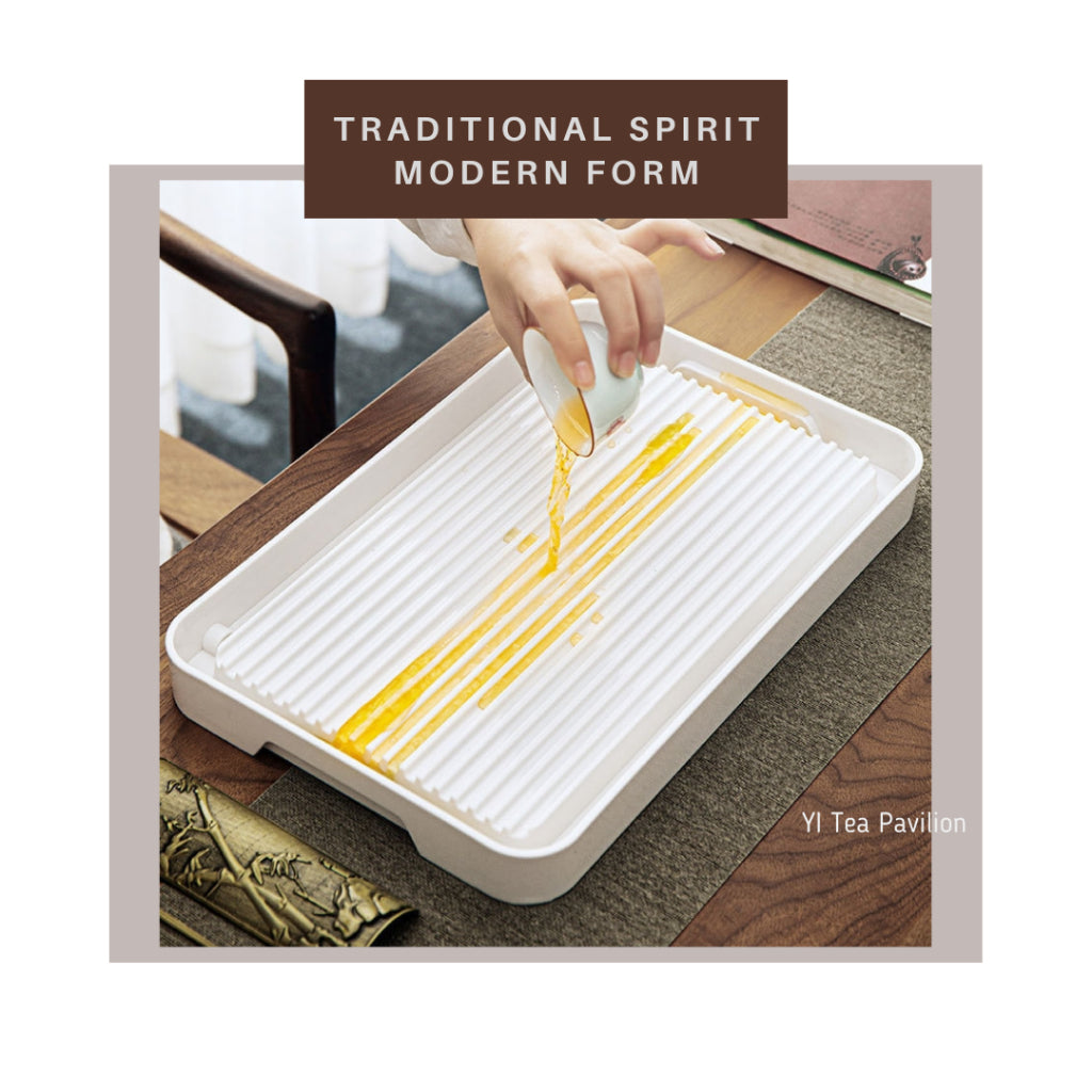 Modern Zen Tea Tray – Minimalist Elegance with Practical Drainage 简约禅意茶盘|现代茶生活的理想之选