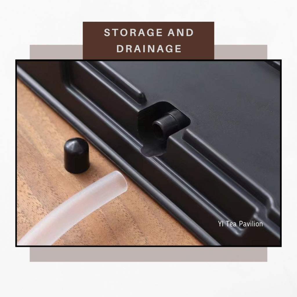 Elegant and Functional Tea Trays for a Clean Brewing Experience  优雅实用的茶盘,保持泡茶区域清洁  新款茶盘:排水、干泡、储水两用