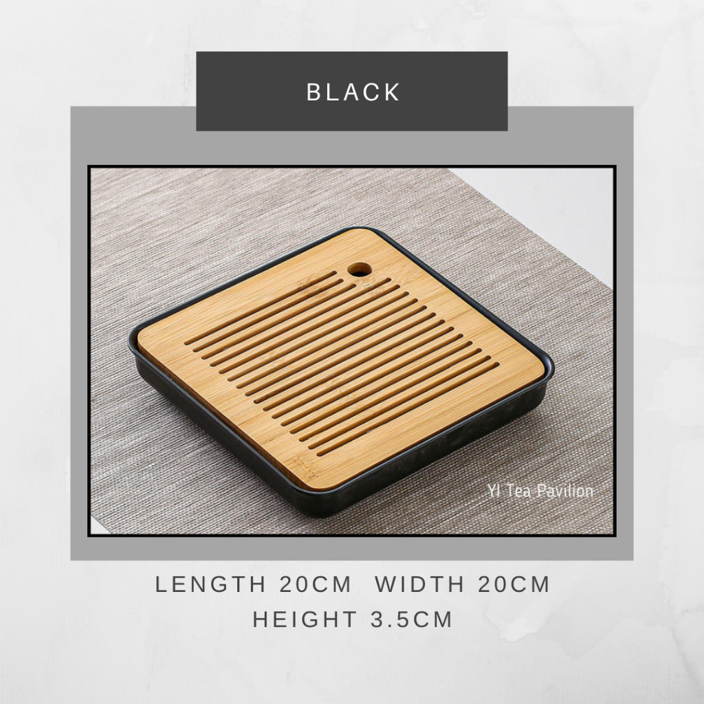 Zen Series Compact Tea Tray — Minimalist Gongfu Style Serving Tray | 禅意小茶盘 — 简约功夫茶托盘