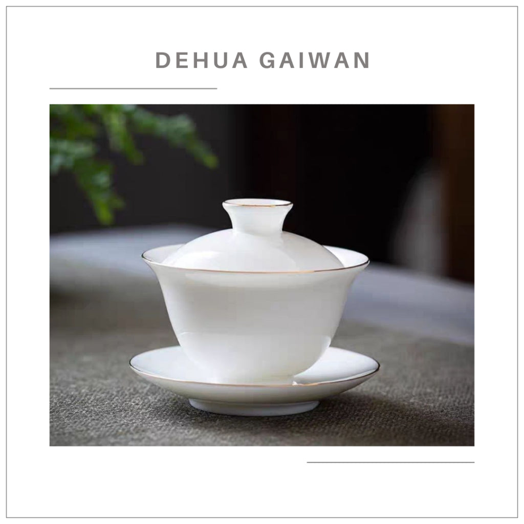 Dehua Blanc De Chine Gaiwan Set Porcelain Tea Set Chinese Kungfu Tea Set 德化羊脂玉 陶瓷 功夫茶具套装 三才琬