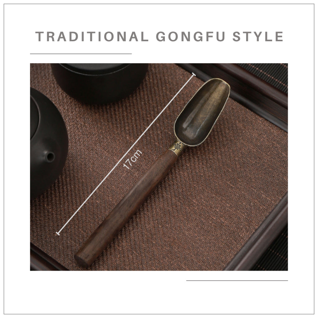 Artisan Brass & Ebony Tea Scoop – Timeless Craft for the Six Essentials of Tea 茶道六君子 黄铜 x 黑檀木茶勺 一勺藏雅