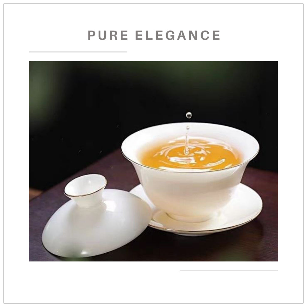 Dehua Blanc De Chine Gaiwan Set Porcelain Tea Set Chinese Kungfu Tea Set 德化羊脂玉 陶瓷 功夫茶具套装 三才琬