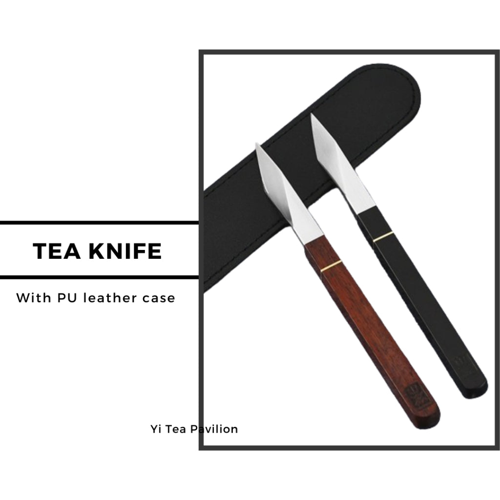 Premium Tea Knife - 304 Stainless Steel with Natural Wood Ebony Blood Sandalwood 高级茶刀 - 304不锈钢配天然木柄