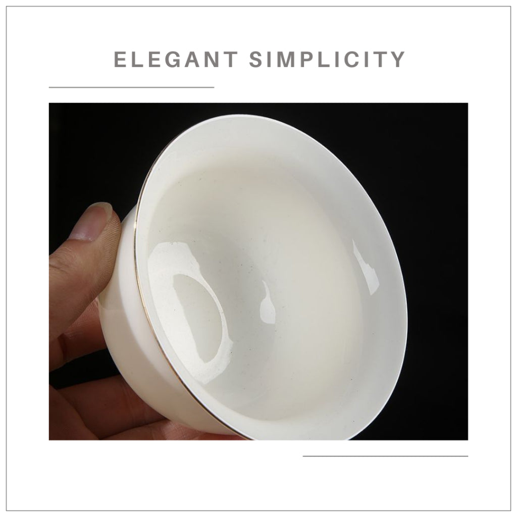 Dehua Blanc De Chine Gaiwan Set Porcelain Tea Set Chinese Kungfu Tea Set 德化羊脂玉 陶瓷 功夫茶具套装 三才琬