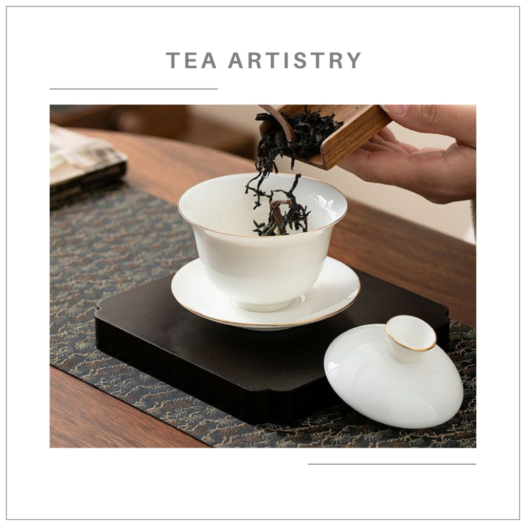 Dehua Blanc De Chine Gaiwan Set Porcelain Tea Set Chinese Kungfu Tea Set 德化羊脂玉 陶瓷 功夫茶具套装 三才琬