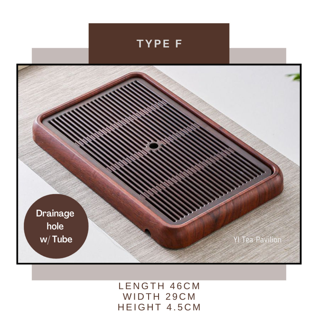 Elegant and Functional Tea Trays for a Clean Brewing Experience  优雅实用的茶盘,保持泡茶区域清洁  新款茶盘:排水、干泡、储水两用
