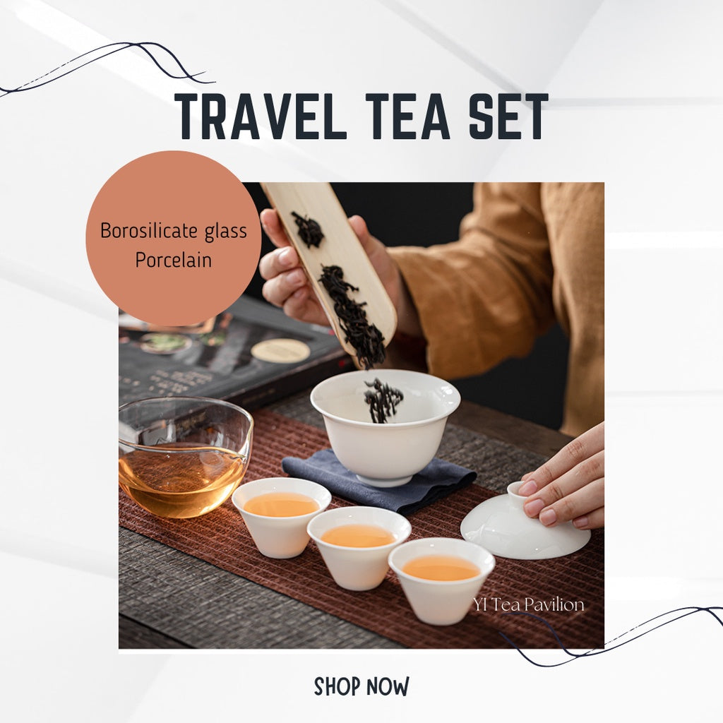 [SG Seller] WHITE TRAVEL TEA SET | Modern Tea Set | Gai Bei Tea Set | 白玉瓷便携式旅行茶具 | 德化盖杯旅行茶具