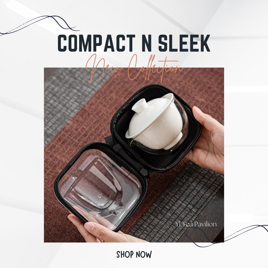 [SG Seller] WHITE TRAVEL TEA SET | Modern Tea Set | Gai Bei Tea Set | 白玉瓷便携式旅行茶具 | 德化盖杯旅行茶具