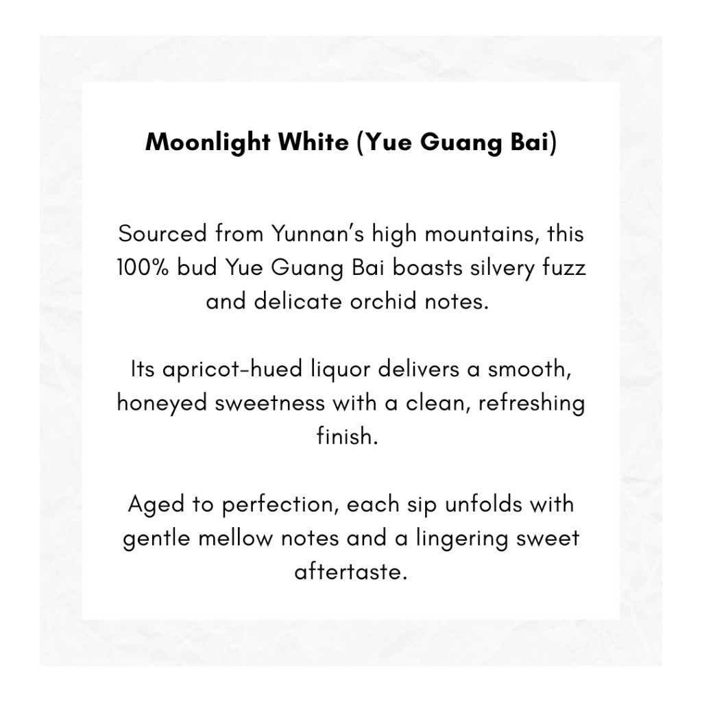 2020  Moonlight White Tea Cake | Yue Guang Bai | 100% Buds | 80g Tin | 月光白 全芽头白茶饼 | 白毫银针 | 80克罐装