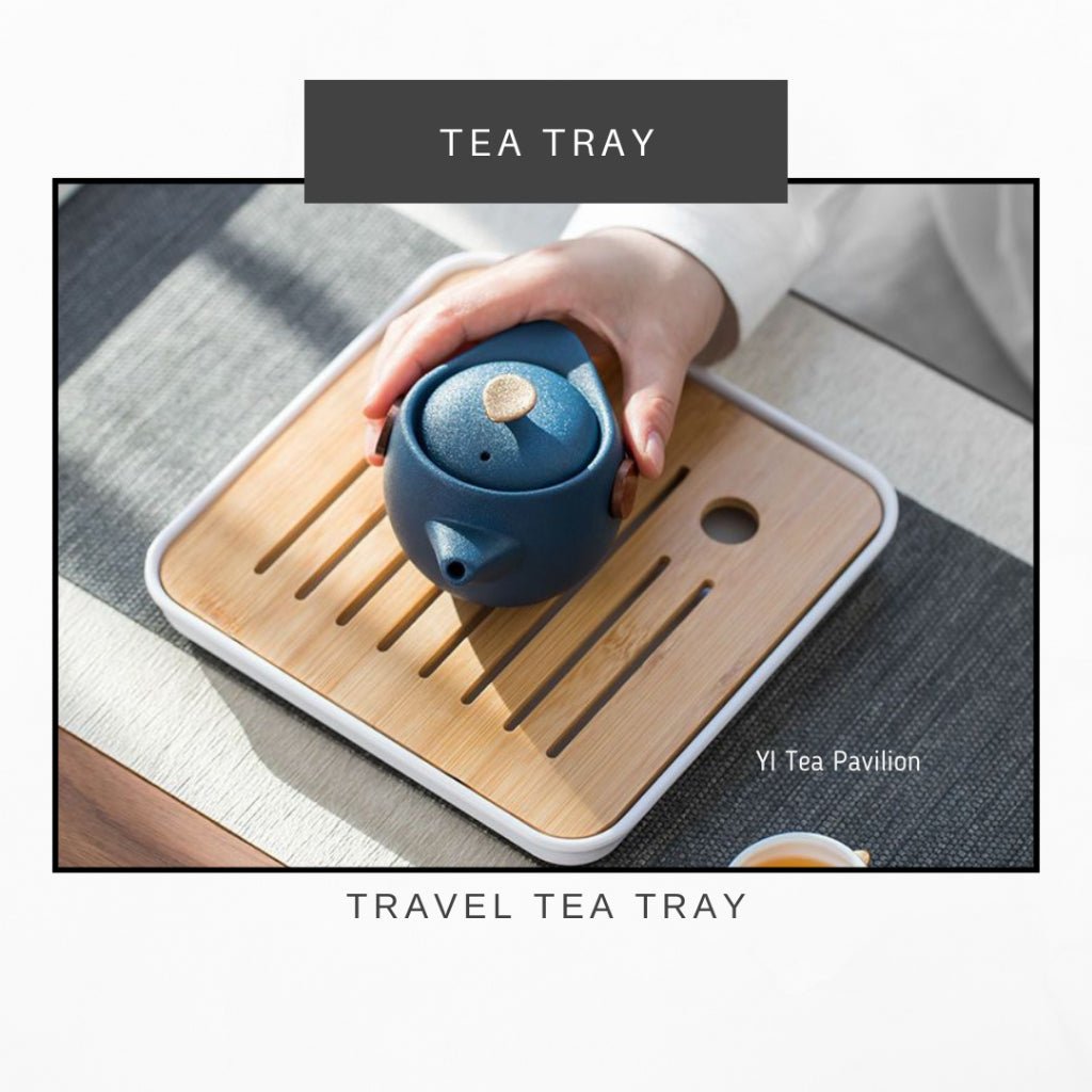 Zen Series Compact Tea Tray — Minimalist Gongfu Style Serving Tray | 禅意小茶盘 — 简约功夫茶托盘