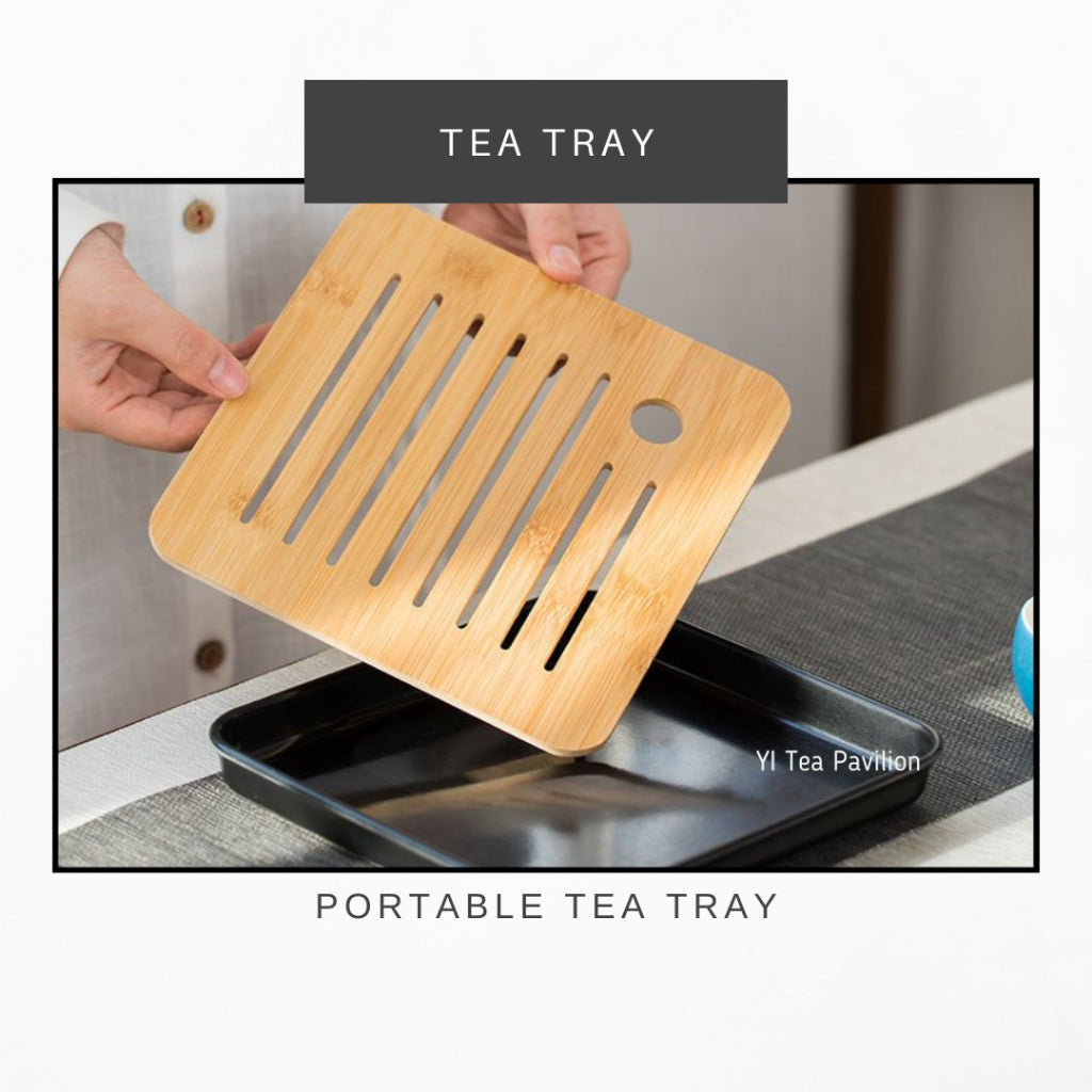 Zen Series Compact Tea Tray — Minimalist Gongfu Style Serving Tray | 禅意小茶盘 — 简约功夫茶托盘