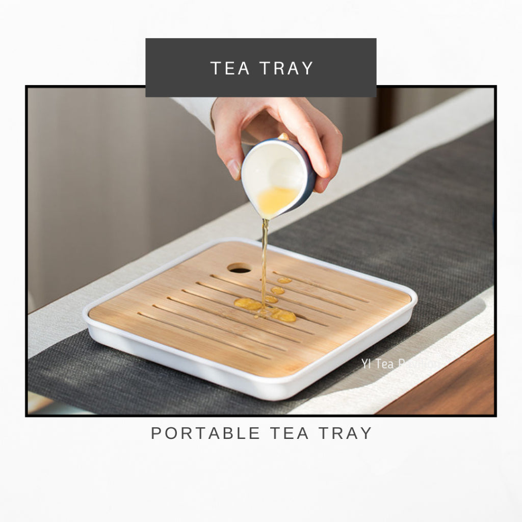 Zen Series Compact Tea Tray — Minimalist Gongfu Style Serving Tray | 禅意小茶盘 — 简约功夫茶托盘