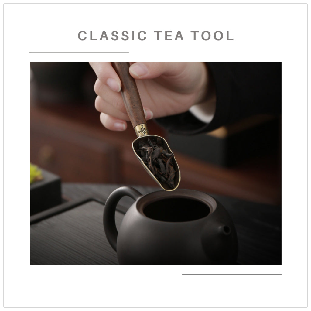 Artisan Brass & Ebony Tea Scoop – Timeless Craft for the Six Essentials of Tea 茶道六君子 黄铜 x 黑檀木茶勺 一勺藏雅